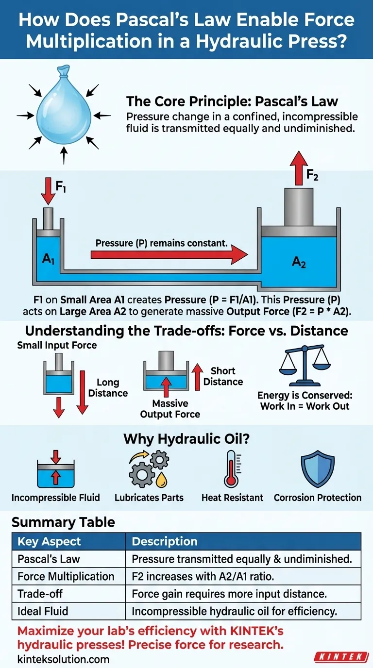 帕斯卡定律如何使液压机能够实现力倍增？为您的实验室释放高效动力 图解指南