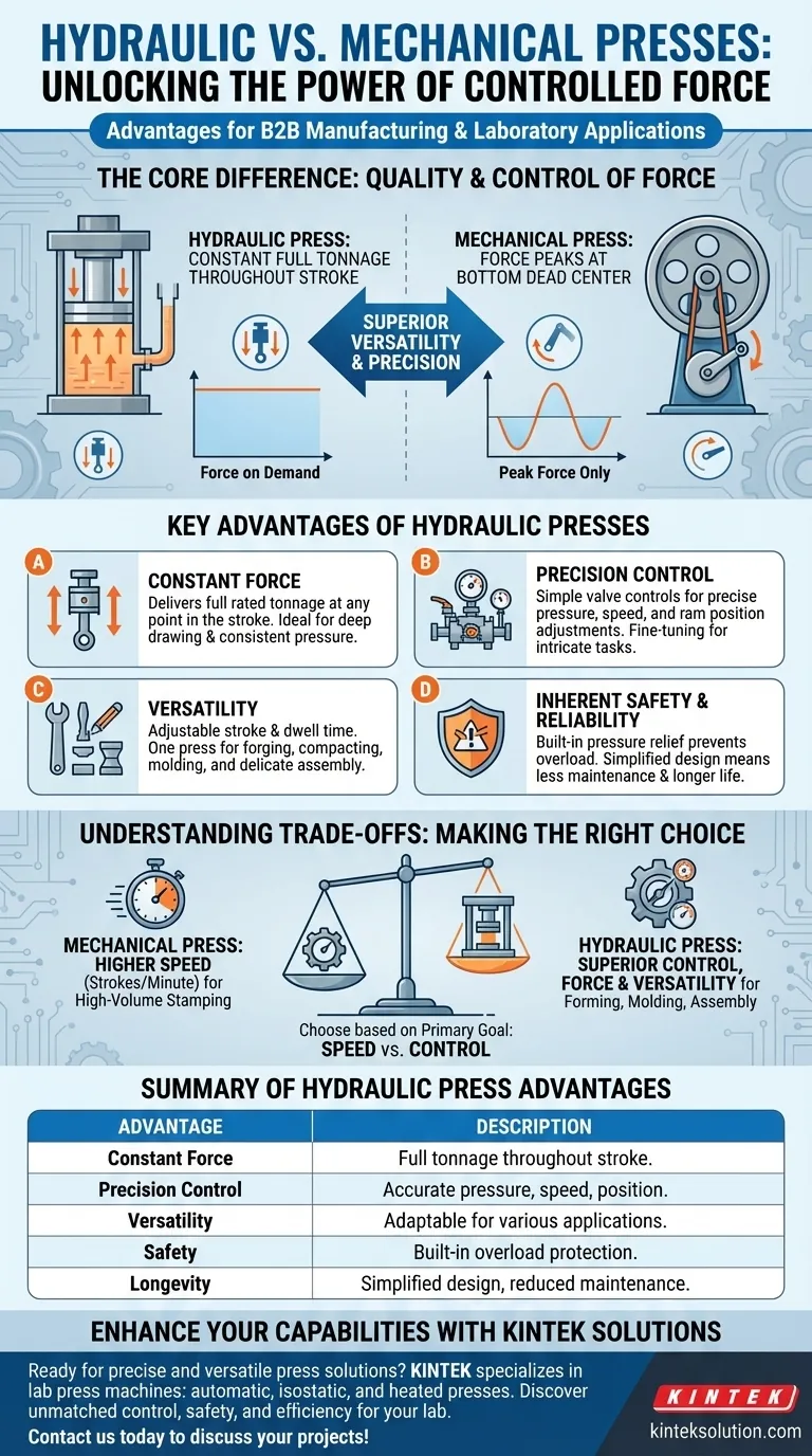 液压机比机械压力机有哪些优势？实现卓越的力控制和多功能性 图解指南