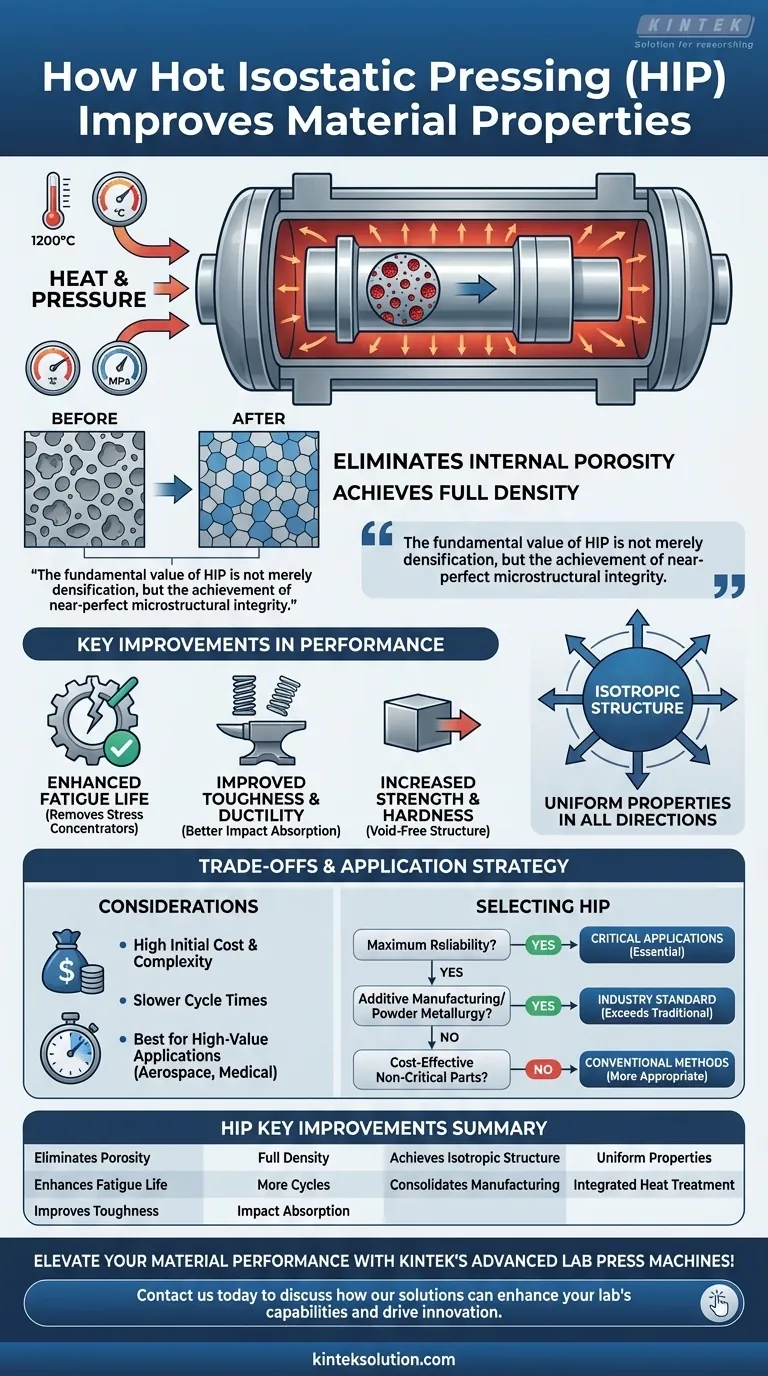 How does hot isostatic pressing (HIP) improve material properties? Boost Fatigue Life and Toughness Visual Guide