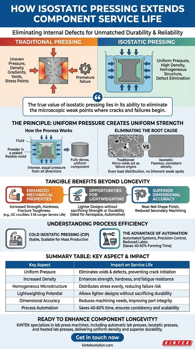 How does isostatic pressing contribute to longer service life of components? Achieve Unmatched Durability and Reliability Visual Guide