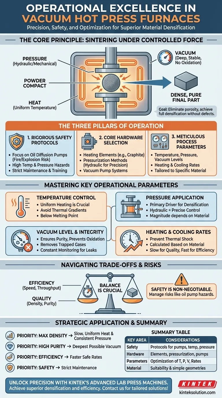 真空热压炉的关键操作注意事项有哪些？掌握安全、硬件和工艺以获得最佳结果 图解指南