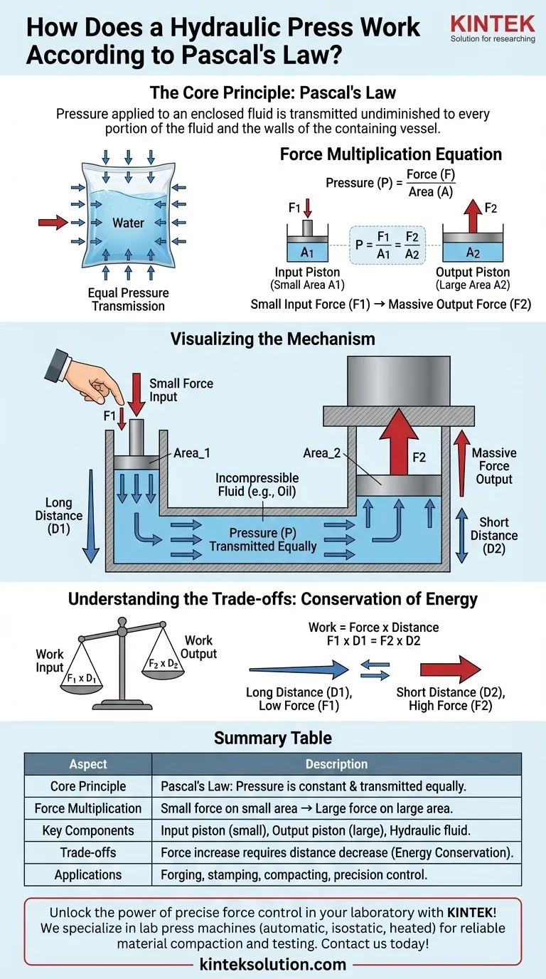 Как работает гидравлический пресс согласно закону Паскаля? Раскройте секреты умножения силы Визуальное руководство