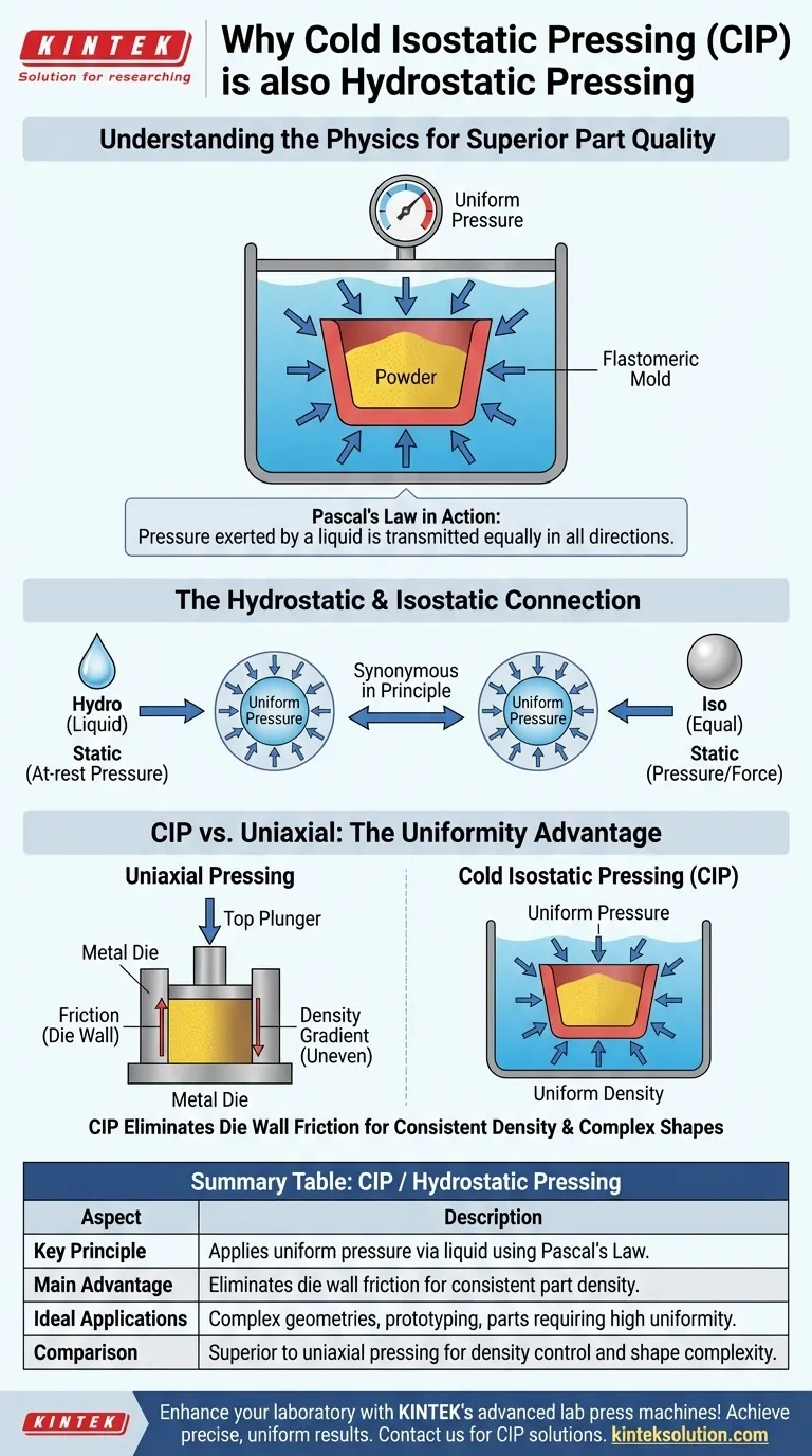 为什么冷等静压（CIP）有时被称为流体静力压制？探索均匀压力的科学原理 图解指南