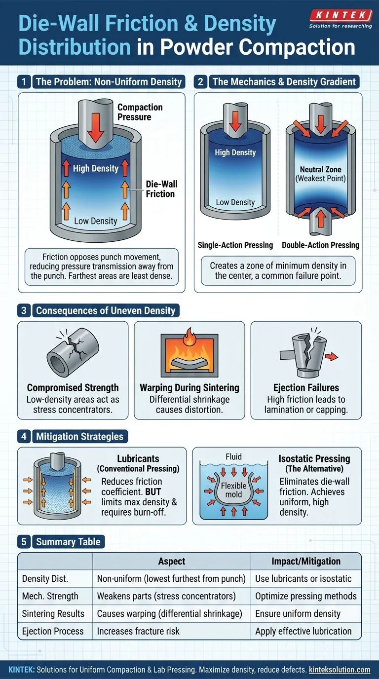 ダイ壁摩擦は密度分布においてどのような役割を果たしますか？均一な成形を実現し、より強固な部品を製造しましょう。 ビジュアルガイド