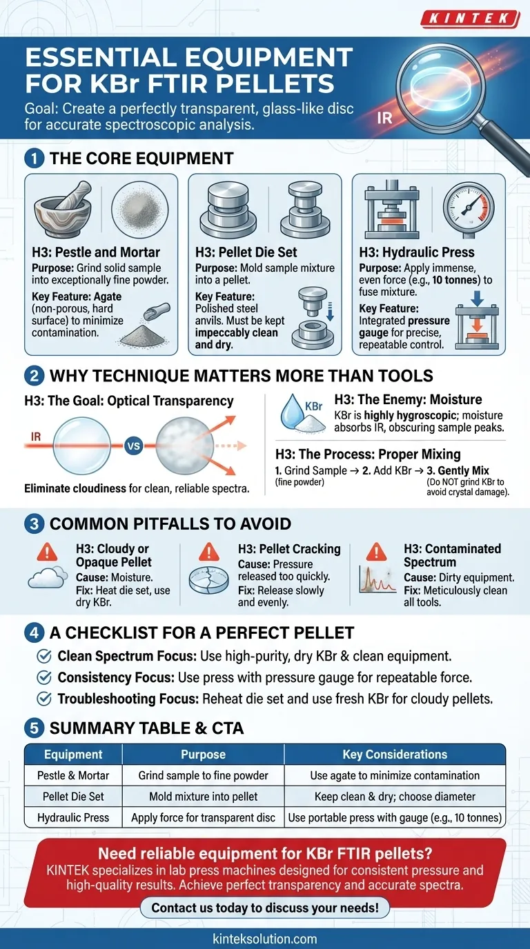 KBr FTIRペレットを作成するために必要な機器は？明瞭で正確なIR分析のための必須ツール ビジュアルガイド