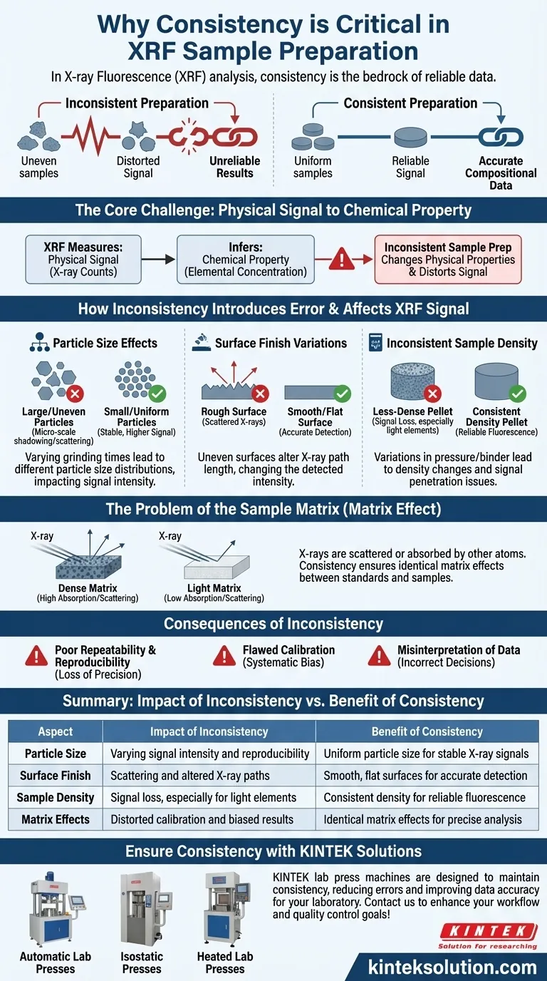 Why is consistency important in XRF sample preparation? Ensure Reliable Data and Accurate Results Visual Guide