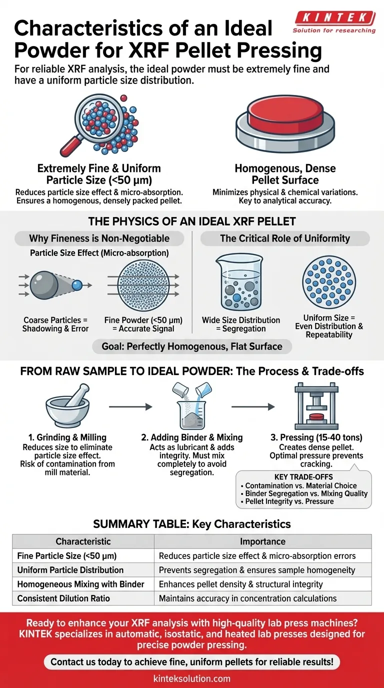 用于XRF压片分析的理想粉末应具备哪些特性？通过细小、均匀的颗粒实现可靠的分析 图解指南