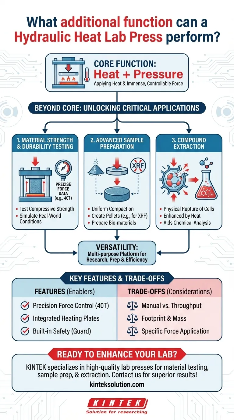 What additional function can a Hydraulic Heat Lab Press perform? Unlock Versatile Material Testing and Prep Visual Guide