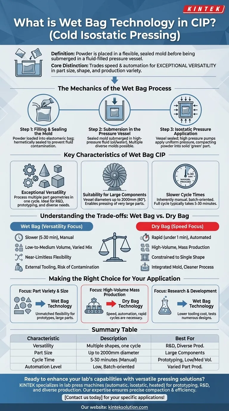 CIP에서 습식백 기술의 특징은 무엇인가요? 복잡한 부품을 위한 다용성 잠금 해제 시각적 가이드