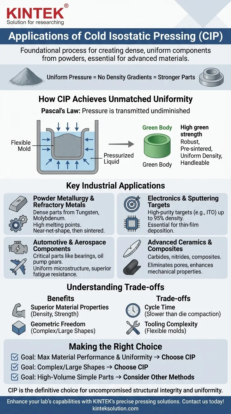 What are some applications of Cold Isostatic Pressing? Achieve Uniform Density and Superior Performance Visual Guide