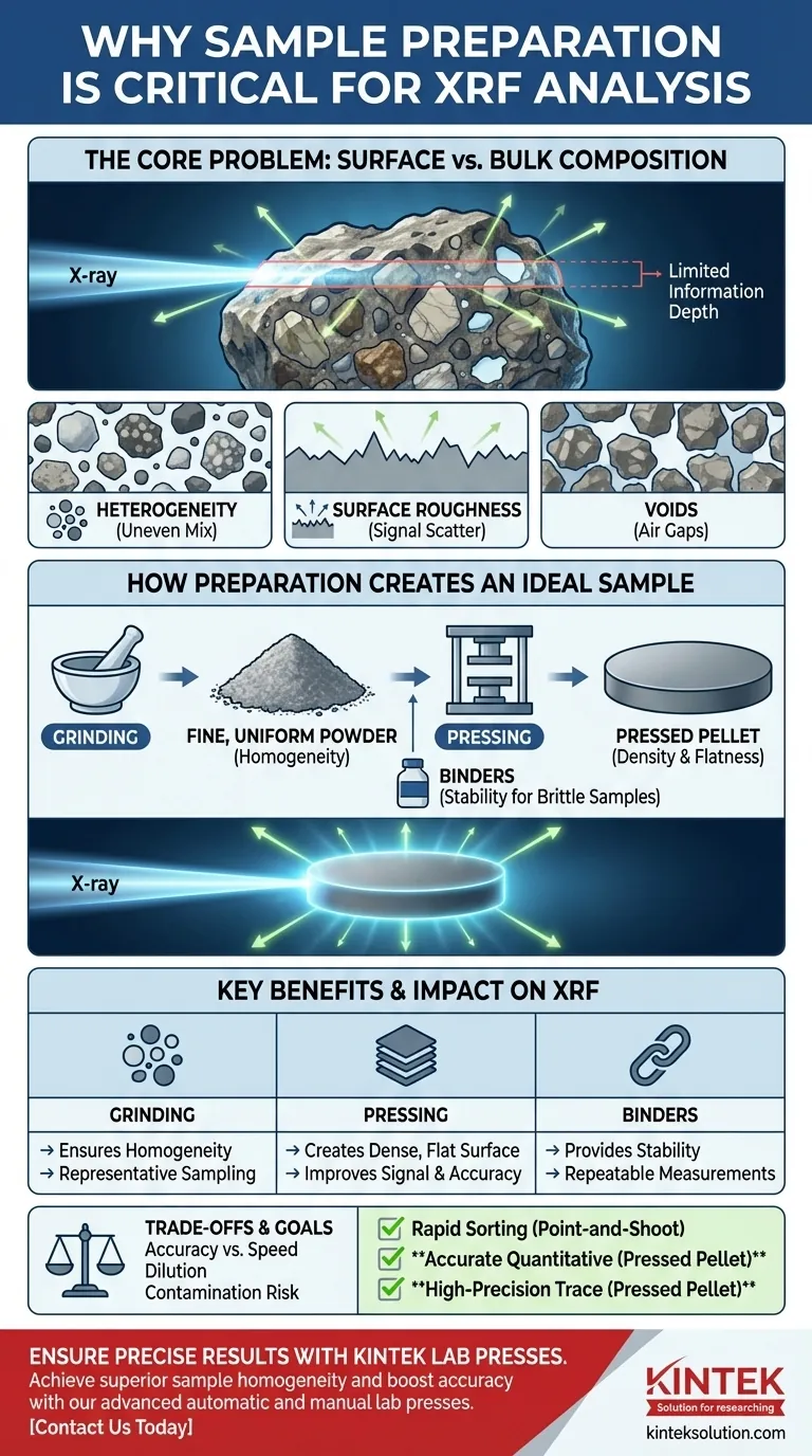 لماذا يُعد تحضير العينات مهمًا في تحليل الفلورة بالأشعة السينية (XRF)؟ تأكد من دقة النتائج باستخدام التقنيات المناسبة دليل مرئي