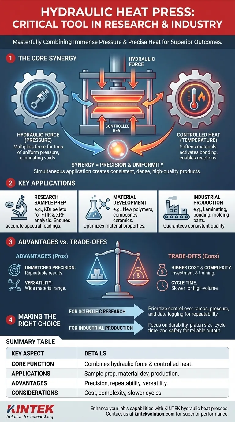 연구 및 산업에서 유압 가열 프레스가 중요한 이유는 무엇입니까? 우수한 결과를 위한 정밀도 잠금 해제 시각적 가이드