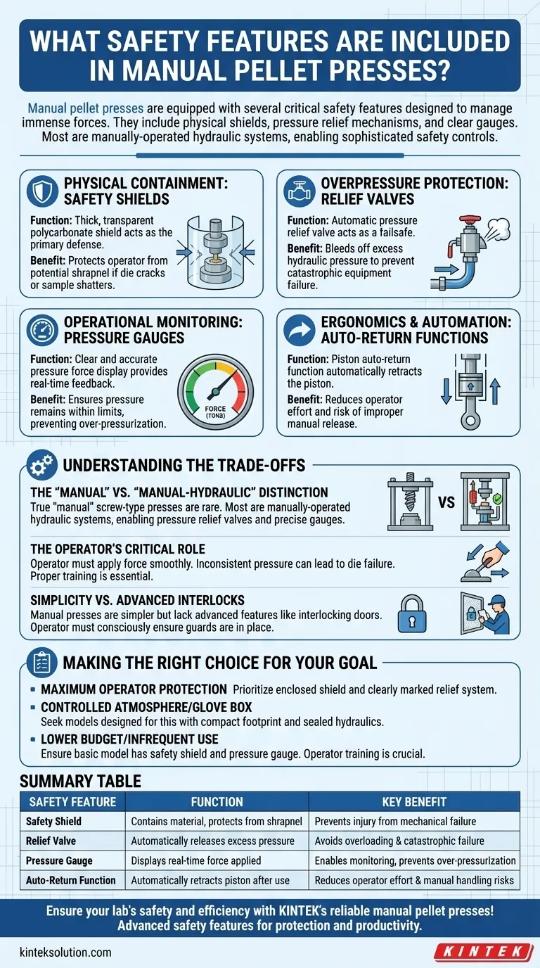 手動ペレットプレスに含まれる安全機能とは？オペレーター保護のための必須メカニズム ビジュアルガイド