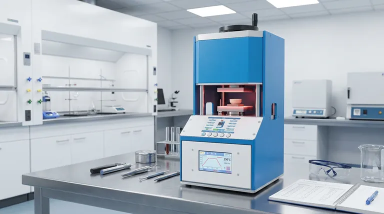 Que recursos de controle de temperatura estão disponíveis em prensas de laboratório avançadas? Aprimore a precisão e a repetibilidade em seu laboratório