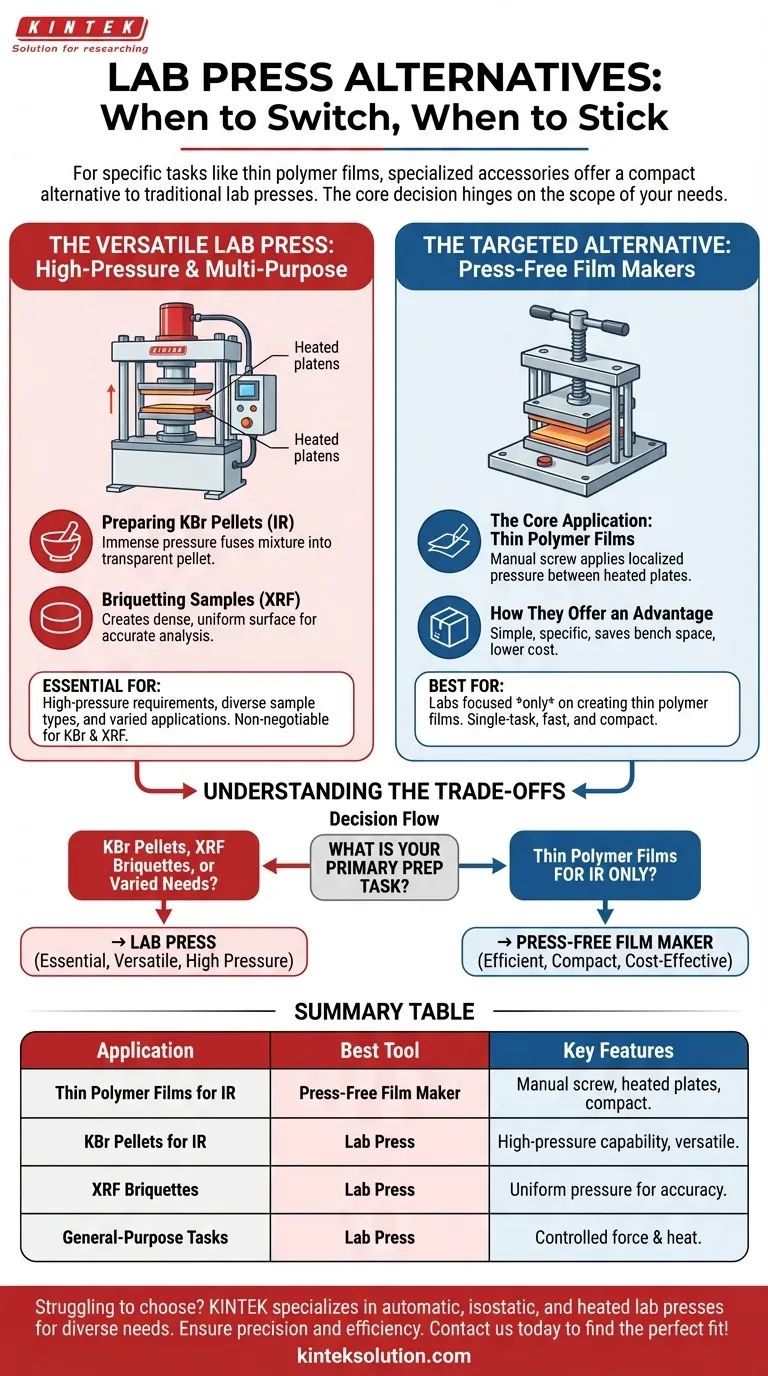 ما هي البدائل المتاحة لمكابس المختبر لتطبيقات معينة؟ اكتشف الأدوات الفعالة لاحتياجات مختبرك دليل مرئي