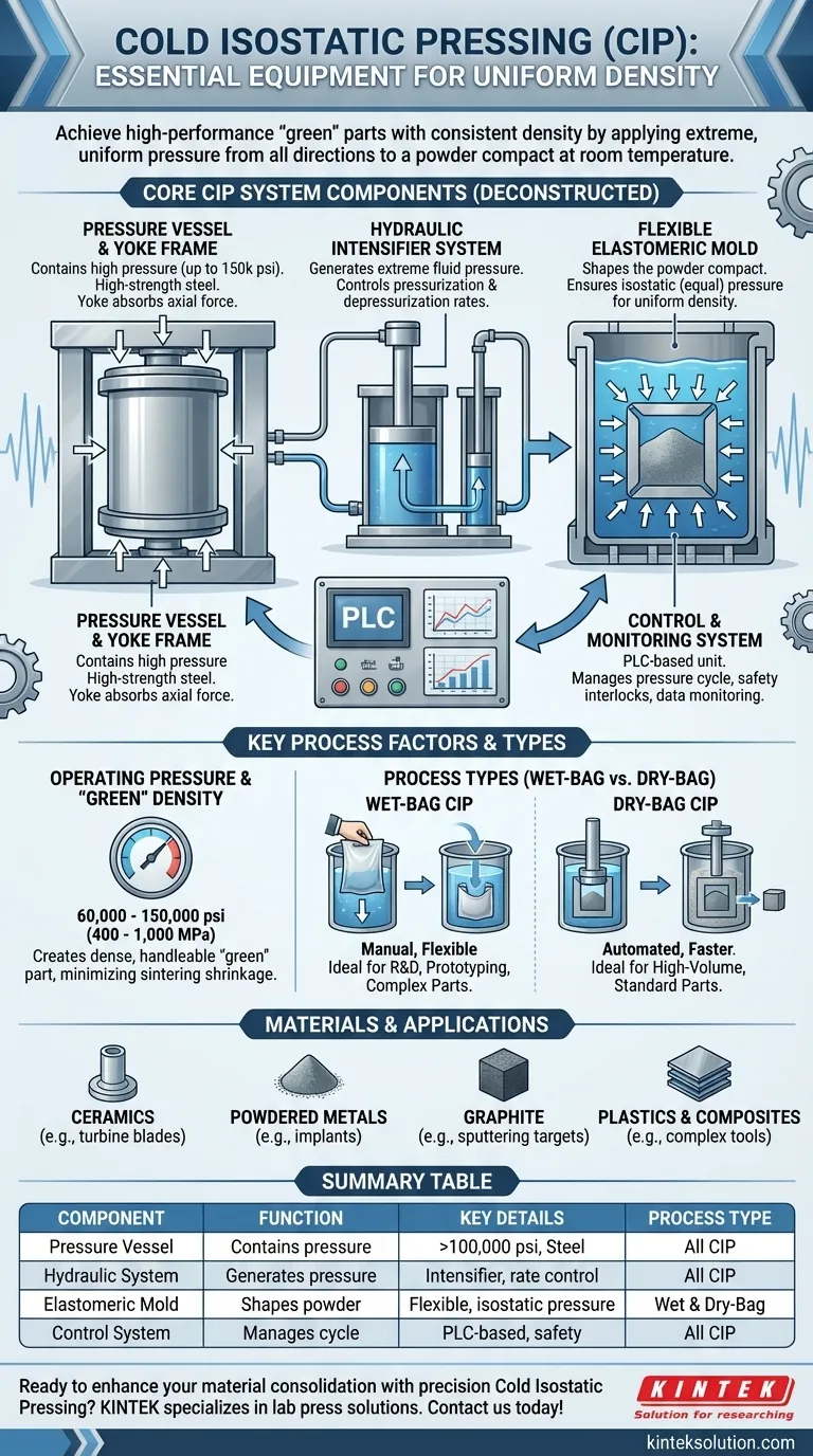 ¿Qué equipo se requiere para el Prensado Isostático en Frío? Componentes Esenciales para una Densidad Uniforme Guía Visual