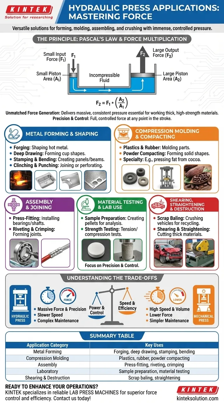 液压机适用于哪些类型的应用？高力任务的多功能解决方案 图解指南