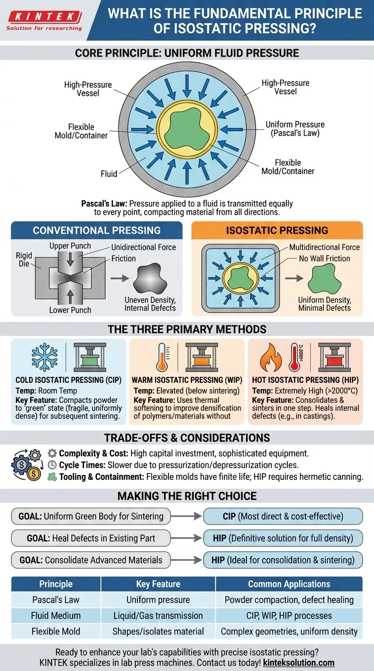 Каков основной принцип изостатического прессования? Достижение равномерной плотности и превосходной обработки материалов Визуальное руководство