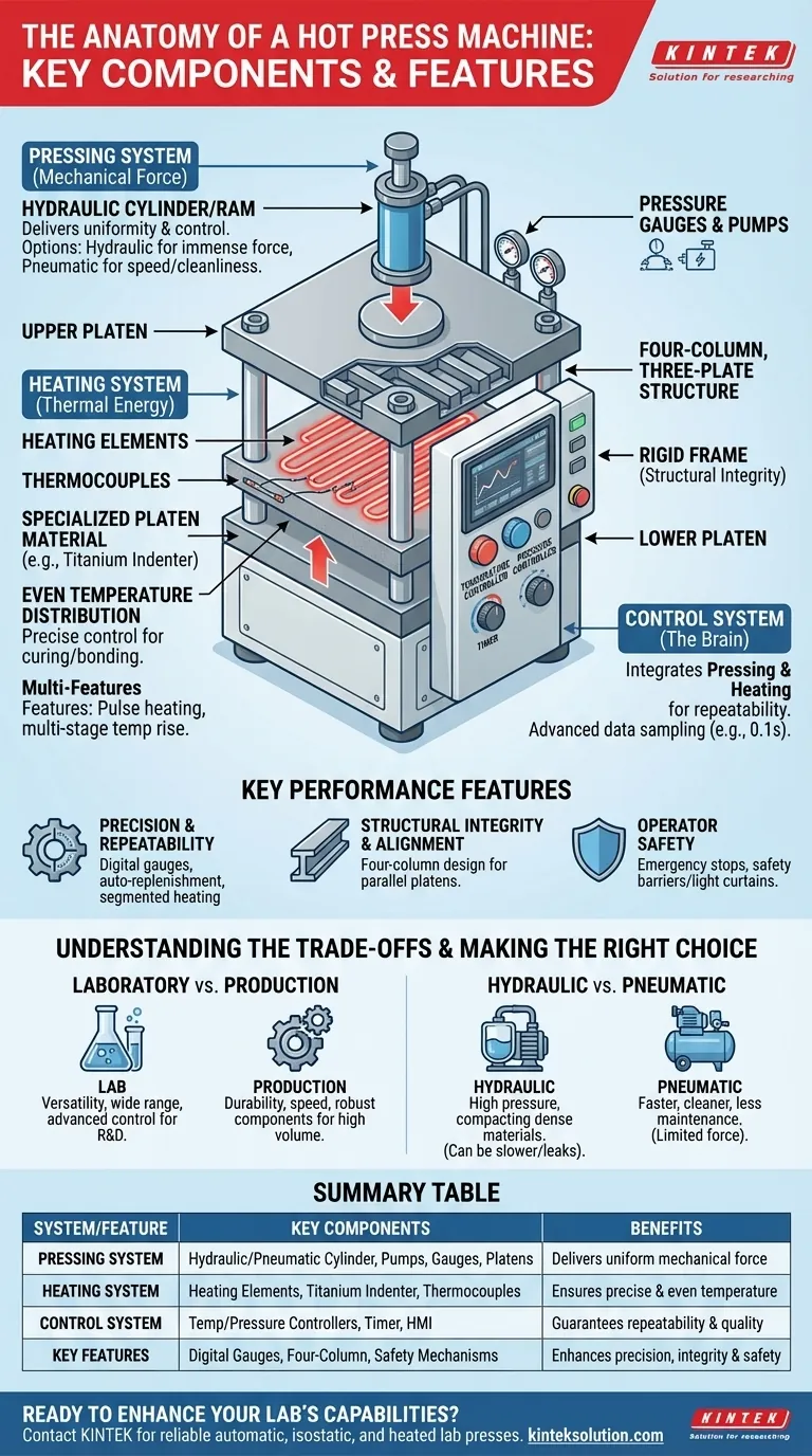 热压机的主要部件和特点是什么？优化实验室的材料加工效率 图解指南