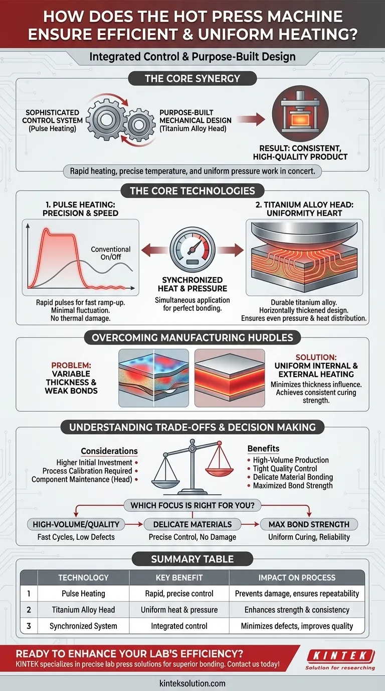 How does the hot press machine ensure efficient and uniform heating? Achieve Consistent Results with Advanced Technology Visual Guide