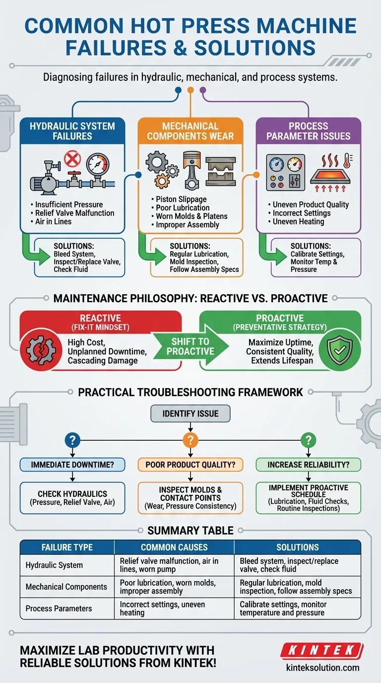 Welche häufigen Fehler treten bei Heißpressmaschinen auf und wie lassen sie sich beheben? Steigern Sie die Betriebszeit durch proaktive Wartung Visuelle Anleitung