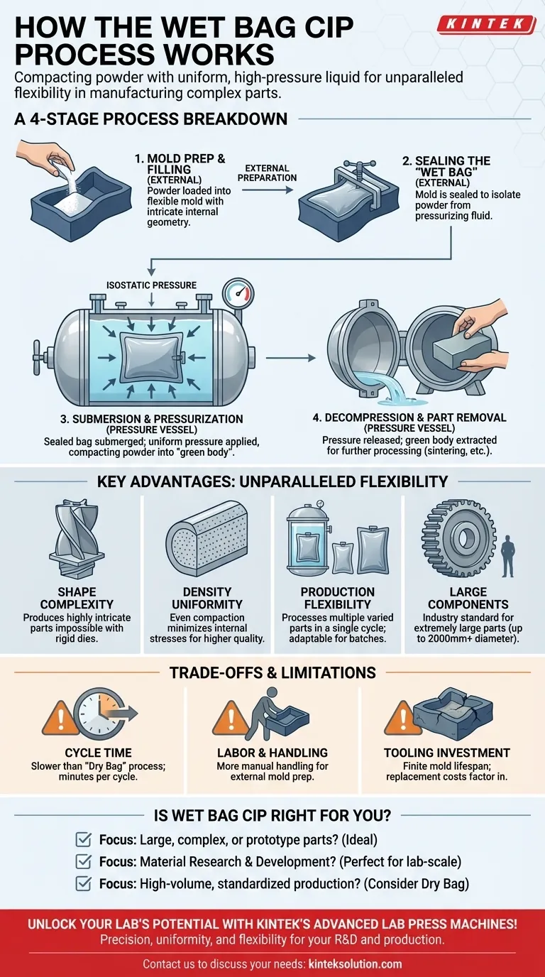 How does the Wet Bag CIP process work? Master Complex Part Production with Uniform Density Visual Guide
