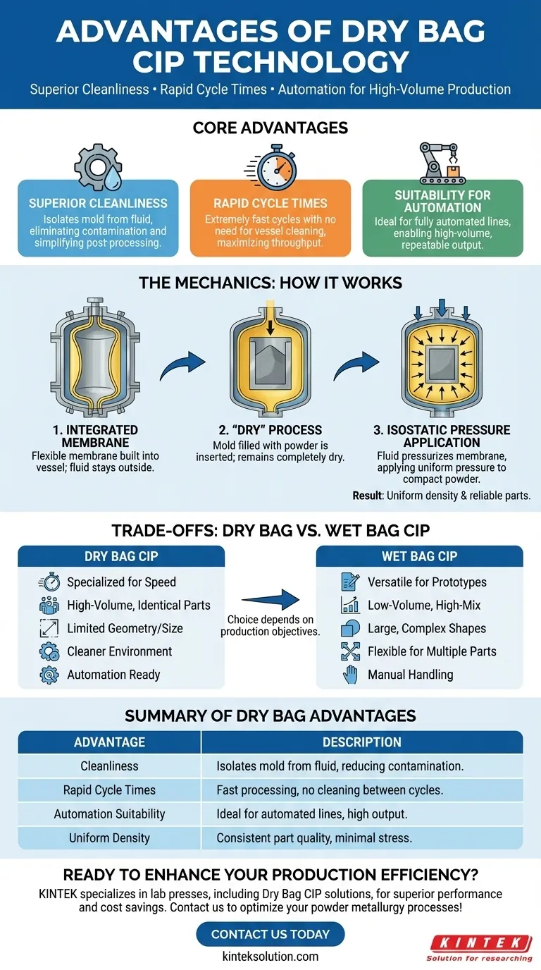 Quali sono i vantaggi della tecnologia CIP a sacco asciutto (Dry Bag)? Aumentare l'efficienza nella metallurgia delle polveri ad alto volume Guida Visiva