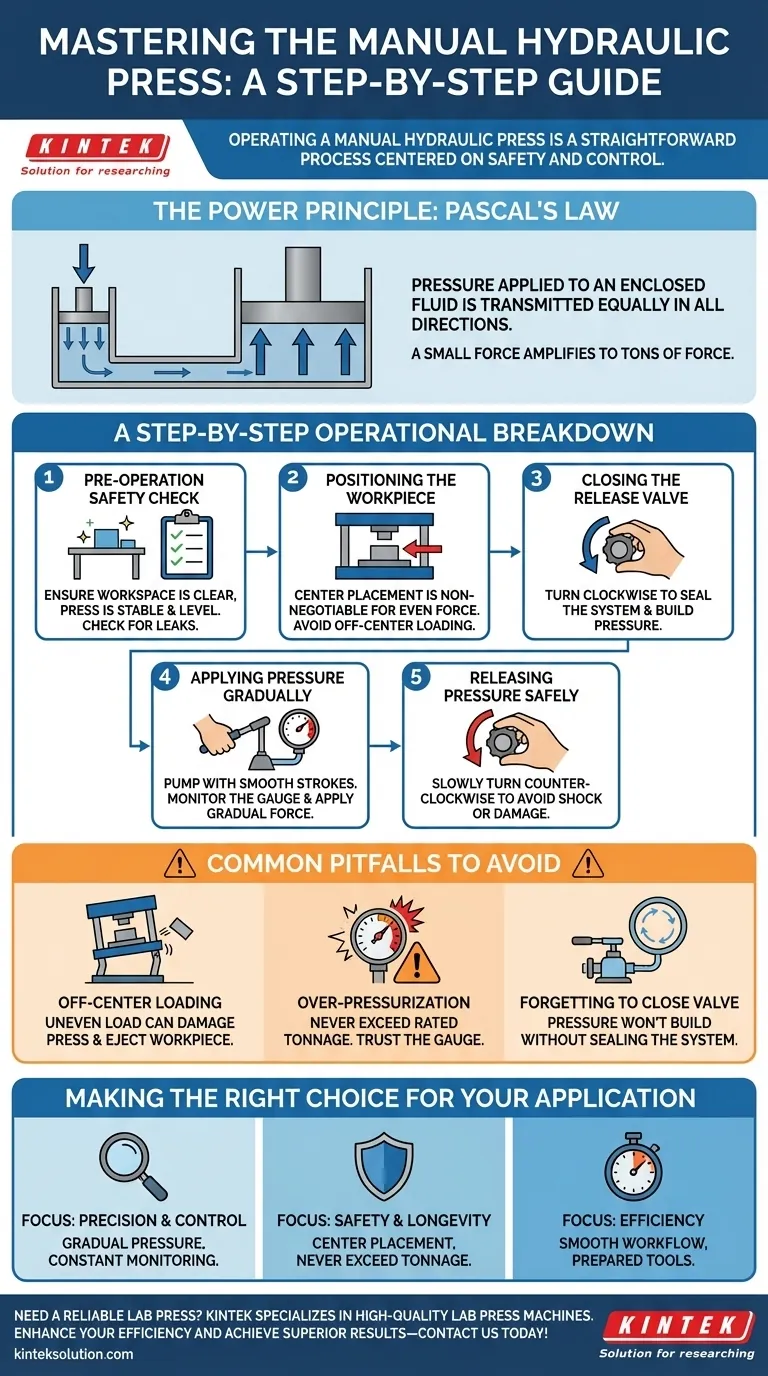 操作手动液压机有哪些基本步骤？掌握安全精确的施力方法 图解指南