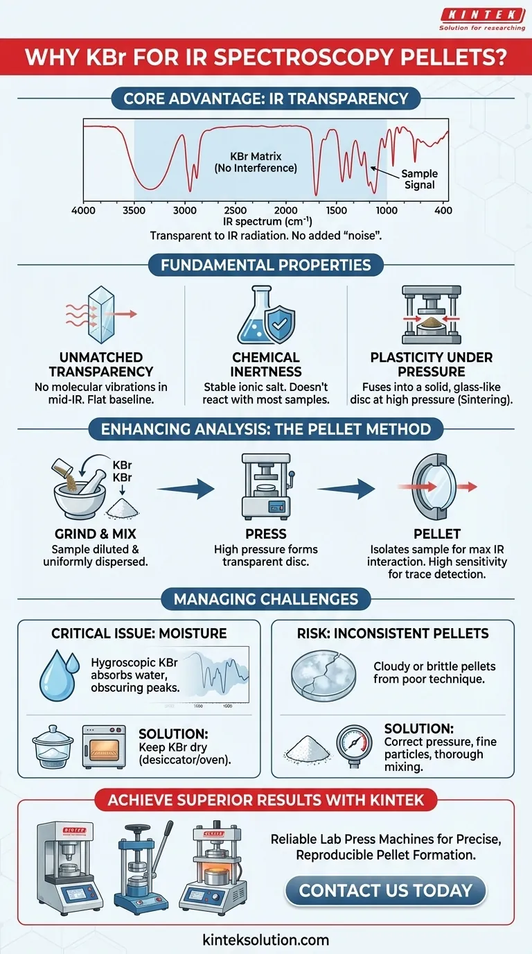 Why is KBr used in the preparation of pellets for IR spectroscopy? Discover Its Key Advantages for Accurate Analysis Visual Guide