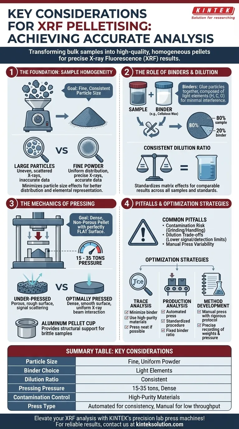 What are the key considerations for XRF pelletising? Ensure Accurate Analysis with Proper Sample Prep Visual Guide