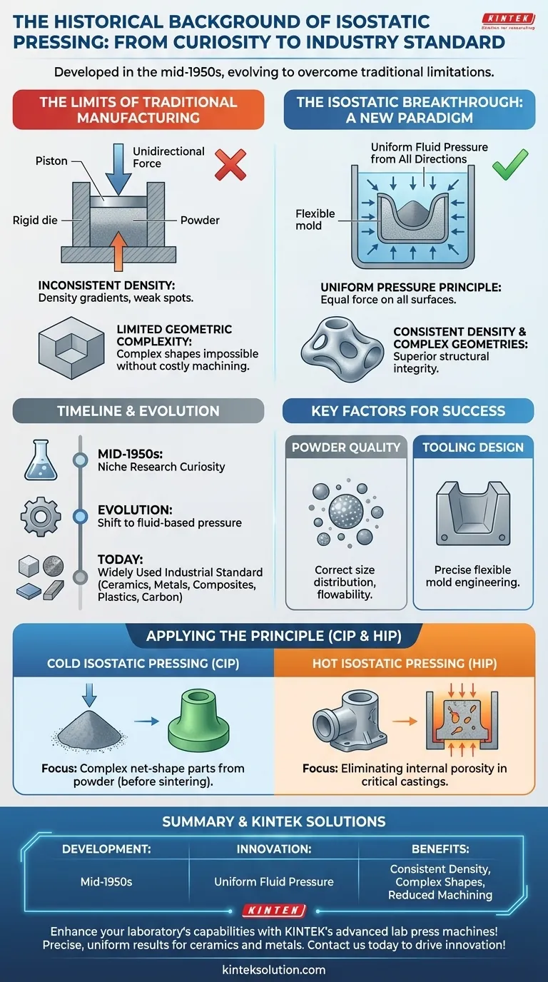 What is the historical background of isostatic pressing? Discover Its Evolution and Key Benefits Visual Guide
