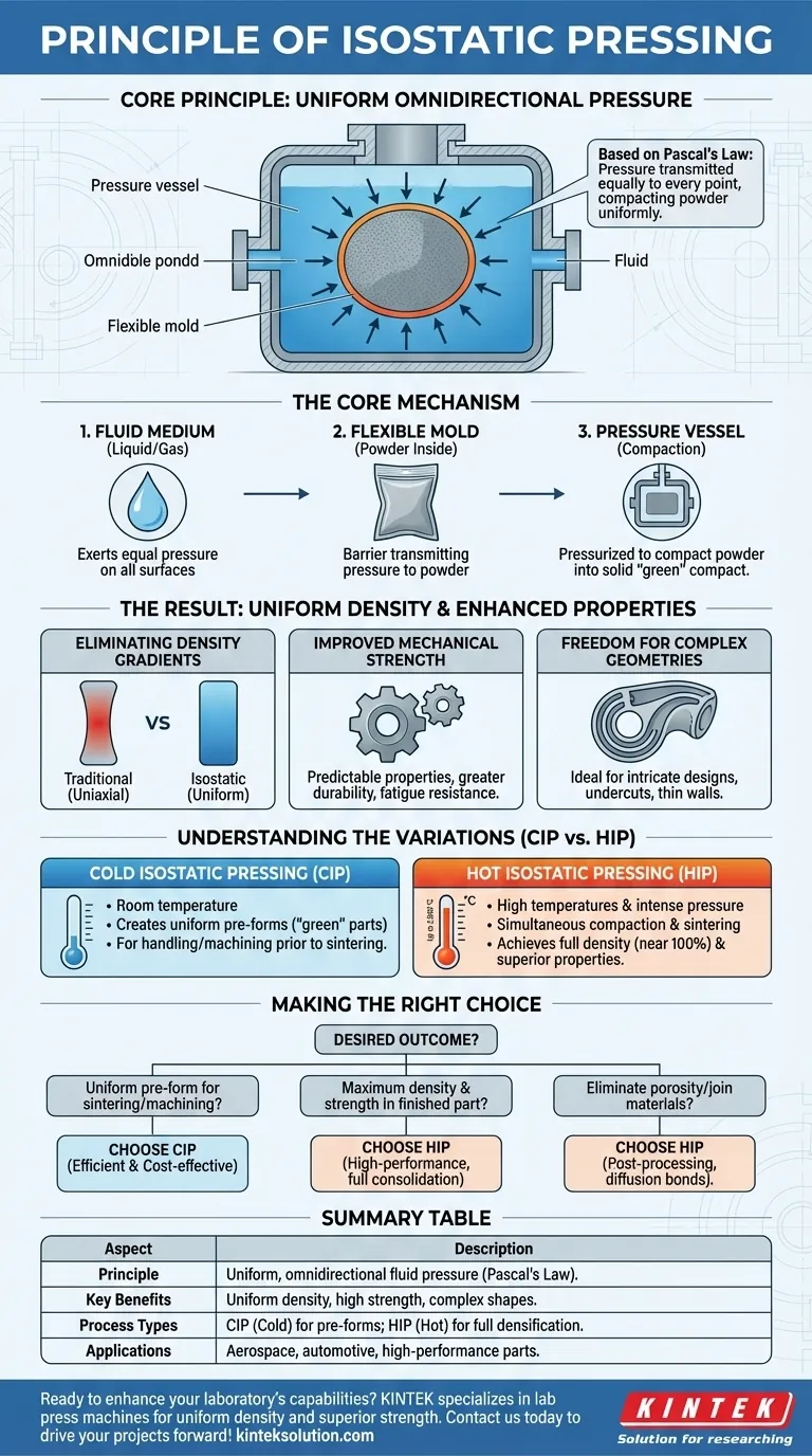 ما هو المبدأ الكامن وراء الضغط المتوازن (الآيزوستاتيكي)؟ تحقيق كثافة موحدة للأجزاء المعقدة دليل مرئي