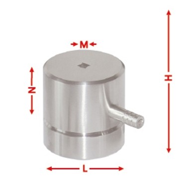 Diagram of hydraulic powder press size