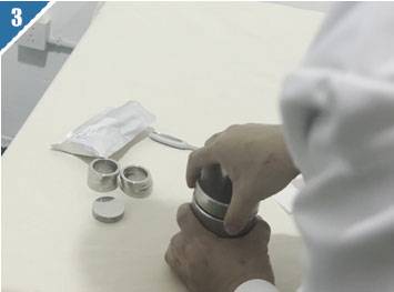 Step 3: Reconfigure mold for demolding and eject sample.
