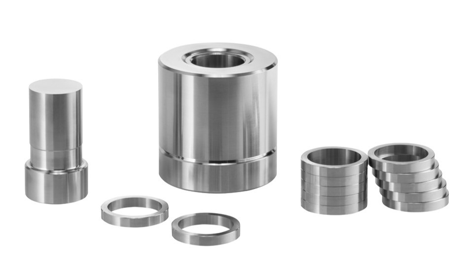 Detailed view of XRF & KBR steel ring lab Powder Pellet Pressing Mold (New model)
