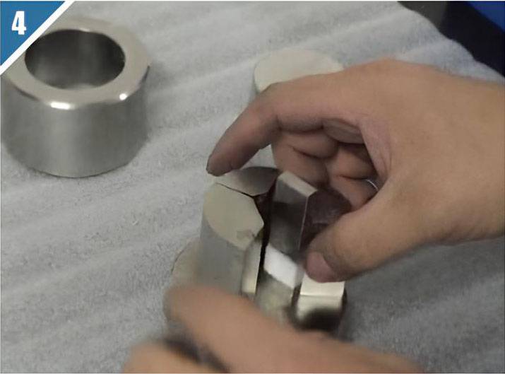 Step 4: Remove the mold and the prepared sample.