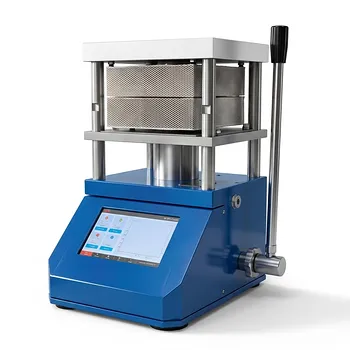 Presse à chaud manuelle de 30 tonnes avec plateaux chauffants 400x400mm pour applications de laboratoire et industrielles