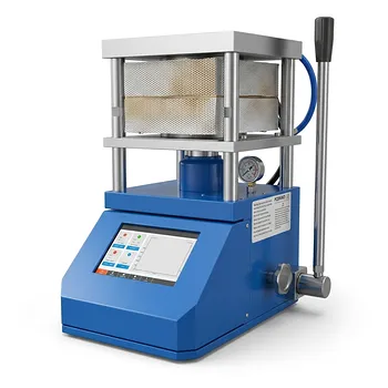 Presse à chaud manuelle 25T 300 degrés 300x300mm plateaux chauffés doubles Presse de laboratoire