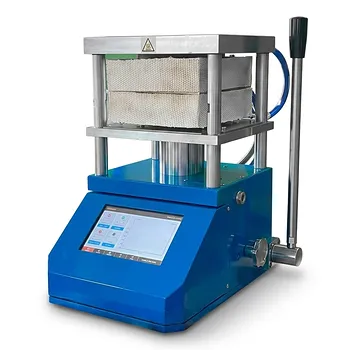 Plataforma de Compressão Térmica de Precisão de 15 Toneladas com Prensa Manual para Integração em Laboratório e Caixa de Luvas