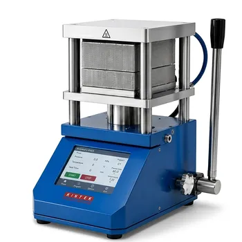 Presse à chaud manuelle compacte avec contrôle programmable de température et de pression