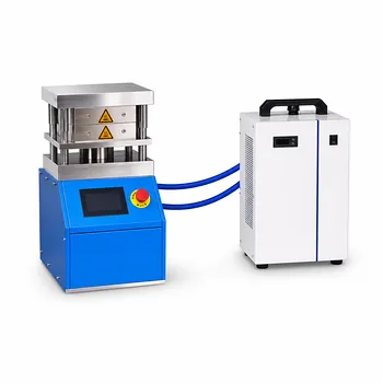 Автоматический настольный термопресс сверхвысокой температуры 500°C, усилие 5 тонн, плиты 180x180 мм