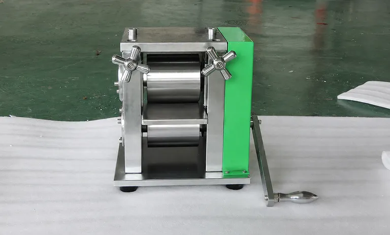 Laboratory Manual Vertical Double Roller Mill Manual Rolling Press with Two 100 mm Rollers 3