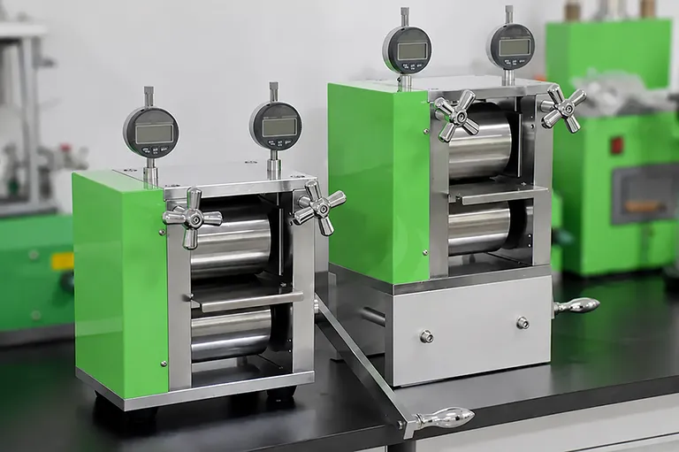 Laboratory Manual Vertical Double Roller Mill Manual Rolling Press with Two 100 mm Rollers 2