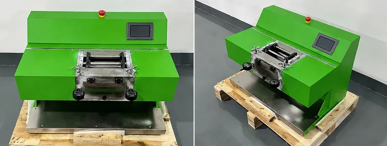 Integrated Dual Servo Heated Horizontal Two Roll Mill for Battery Electrode Calendering 1