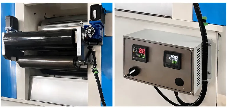 Calandra idraulica per elettrodi di batterie 210 330mm con rulli riscaldati 2