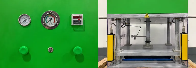 Máquina de Corte e Vinco Semiautomática para Folhas de Eletrodos de Células de Bolsa 2