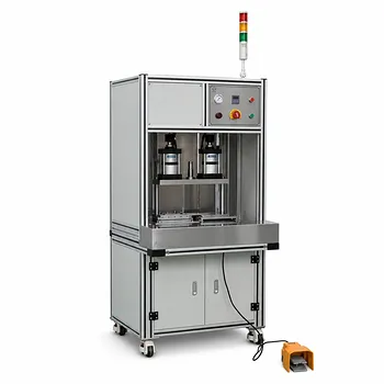 Máquina de corte y aplanado de pestañas de celdas de batería con carga y descarga manual