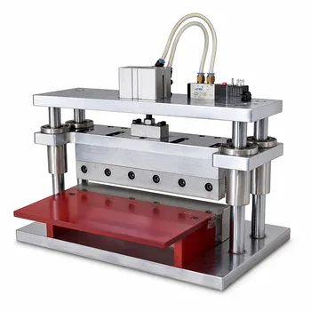 Máquina neumática de corte de bordes laterales superiores para bolsas de película de aluminio y plástico de 400 mm para baterías