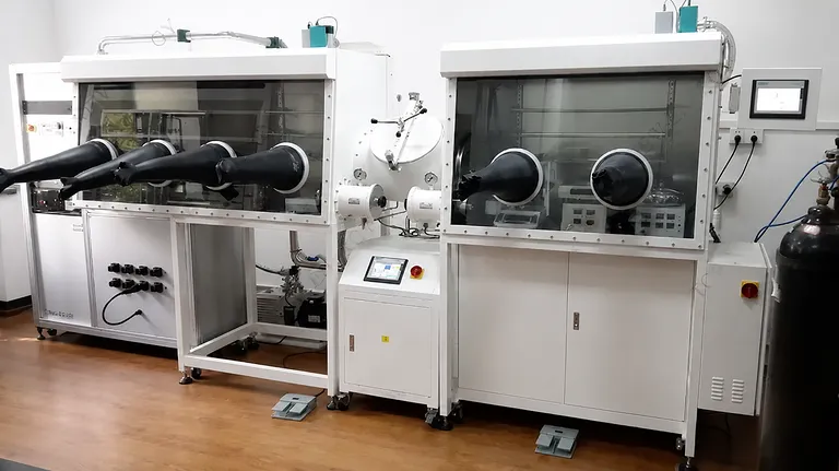 Glovebox per celle solari con funzionamento a stazione singola e doppia, sistema di purificazione e flusso laminare 1