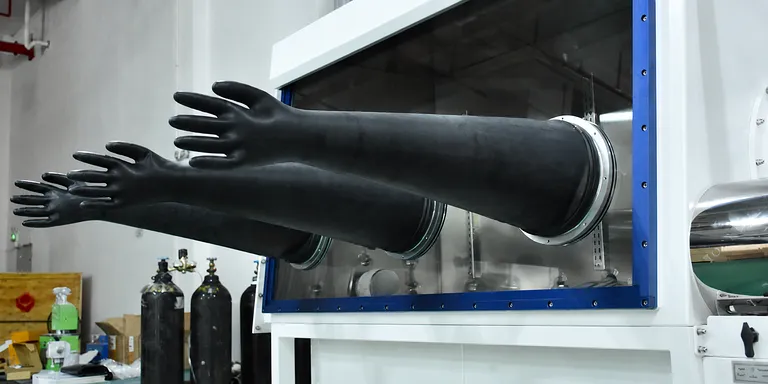 Glovebox a tre porte per operatore singolo per la ricerca in atmosfera di gas inerte 2